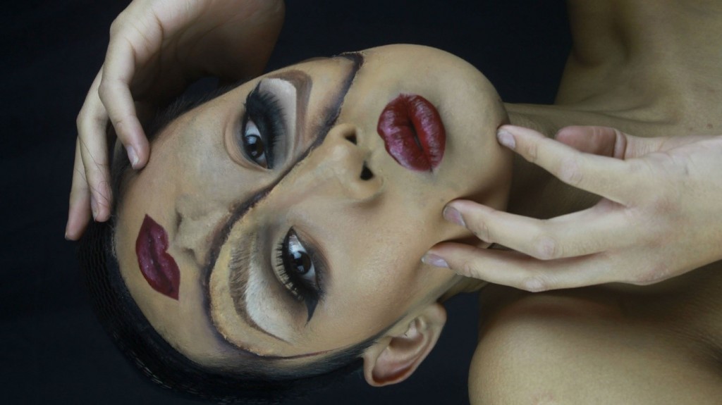 upside down face